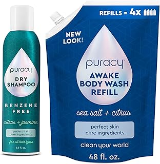 Natural Body Wash and Dry Shampoo Set