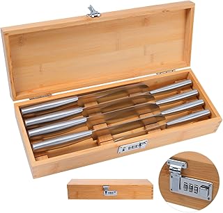 Bamboo Locking Knife Storage Box for Kitchen