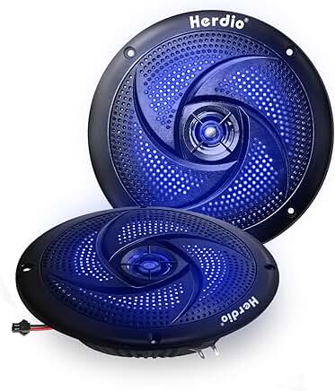 Waterproof 5.25 Inch Marine Speakers, 2 Pack