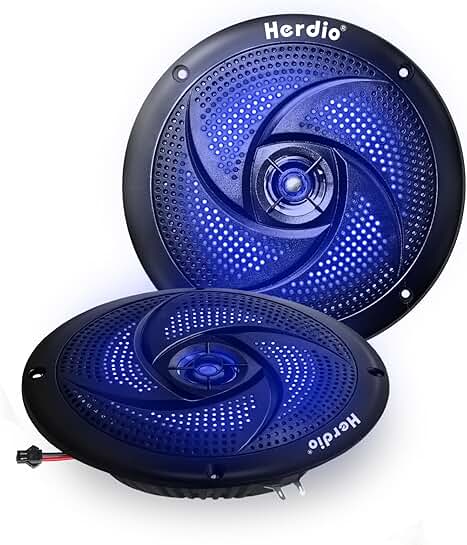 Waterproof 5.25 Inch Marine Speakers, 2 Pack