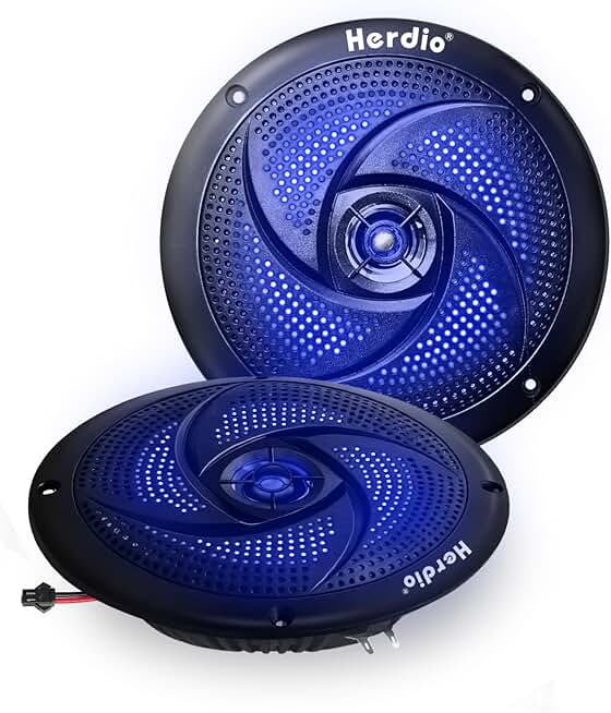 Waterproof 5.25 Inch Marine Speakers, 2 Pack