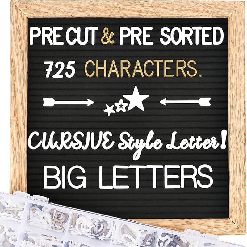 Changeable Felt Letter Board with 725 Letters