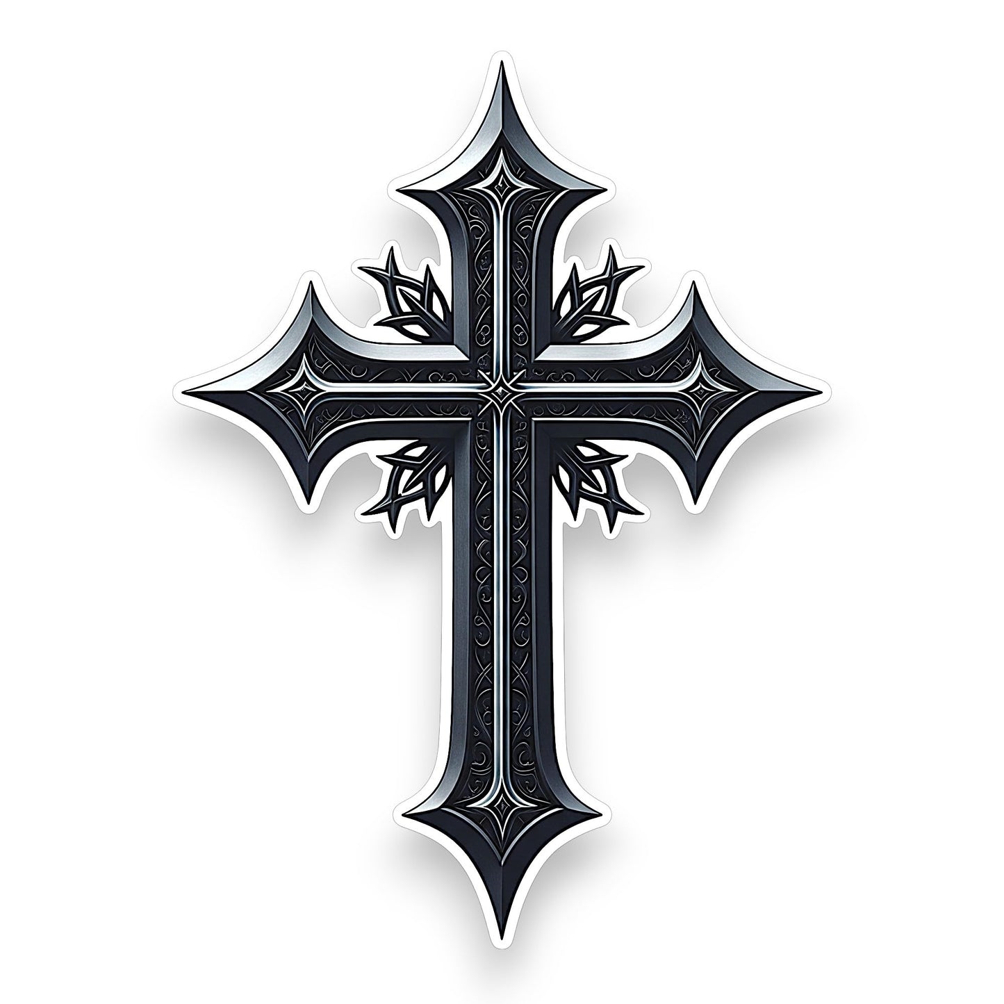 3-inch Christian Cross Waterproof Vinyl Sticker