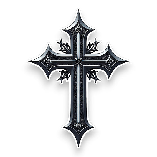 3-inch Christian Cross Waterproof Vinyl Sticker