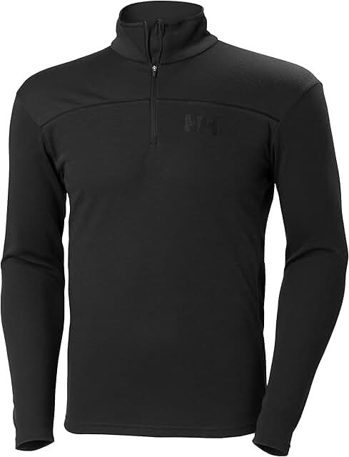 Men's 1/2 Zip Pullover, Small, Ebony