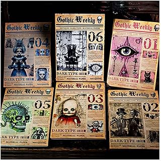 180 Ghost-Themed Gothic Scrapbook Papers for Journaling and Collage