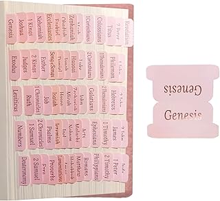 Pink Laminated Bible Tabs for Women and Girls
