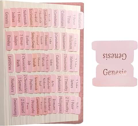Pink Laminated Bible Tabs for Women and Girls