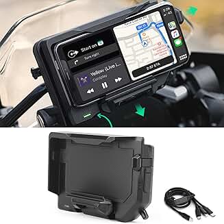 Motorcycle Phone Mount with Wireless & Wired Charging