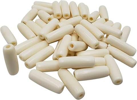 White 1-inch Native American Beads, 25 pcs