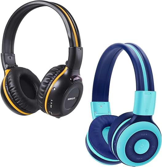 Wireless IR Headphones for Car DVD and Kids Bluetooth