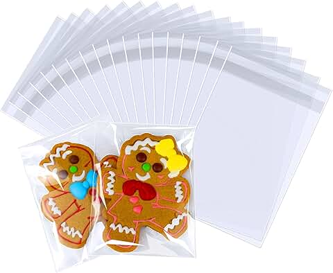 Clear 4x6 Inch Plastic Cellophane Bags, 200 Pack