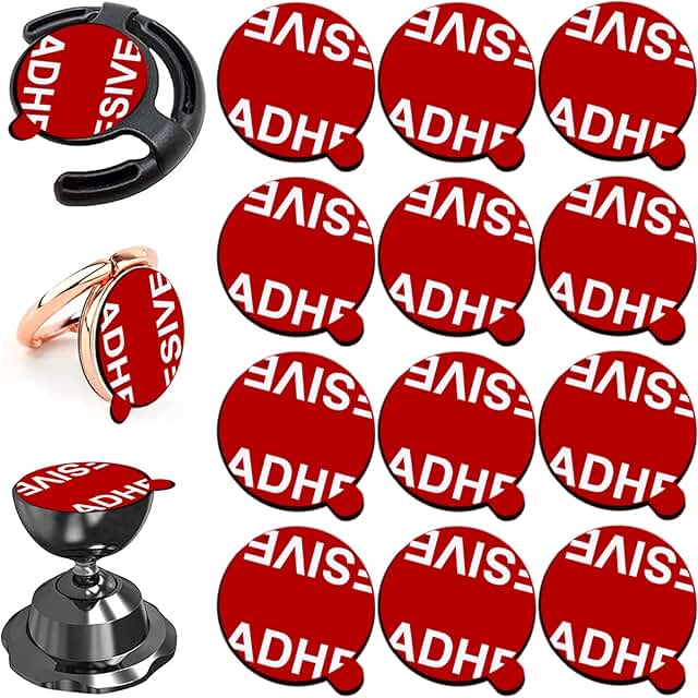 12 Pack Double-Sided Adhesive Stickers for Phone Mounts