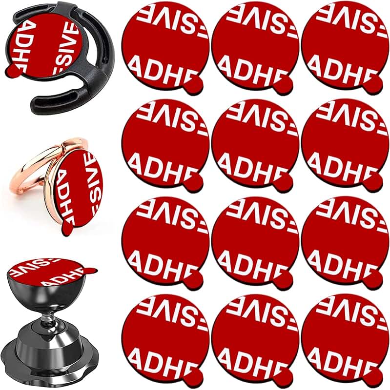 12 Pack Double-Sided Adhesive Stickers for Phone Mounts