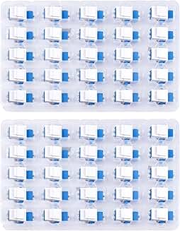 50 Pack LC/UPC Fiber Optic Coupler Keystone Jack