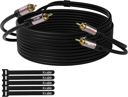 125FT Stereo RCA Audio Cable with Oxygen-Free Copper