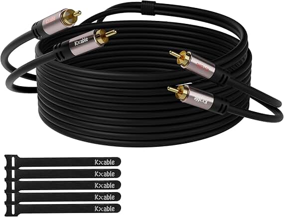 125FT Stereo RCA Audio Cable with Oxygen-Free Copper