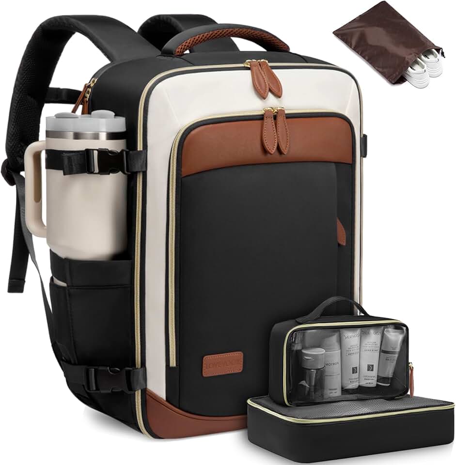 Travel Backpack for Women with 40L Capacity and Laptop Pocket