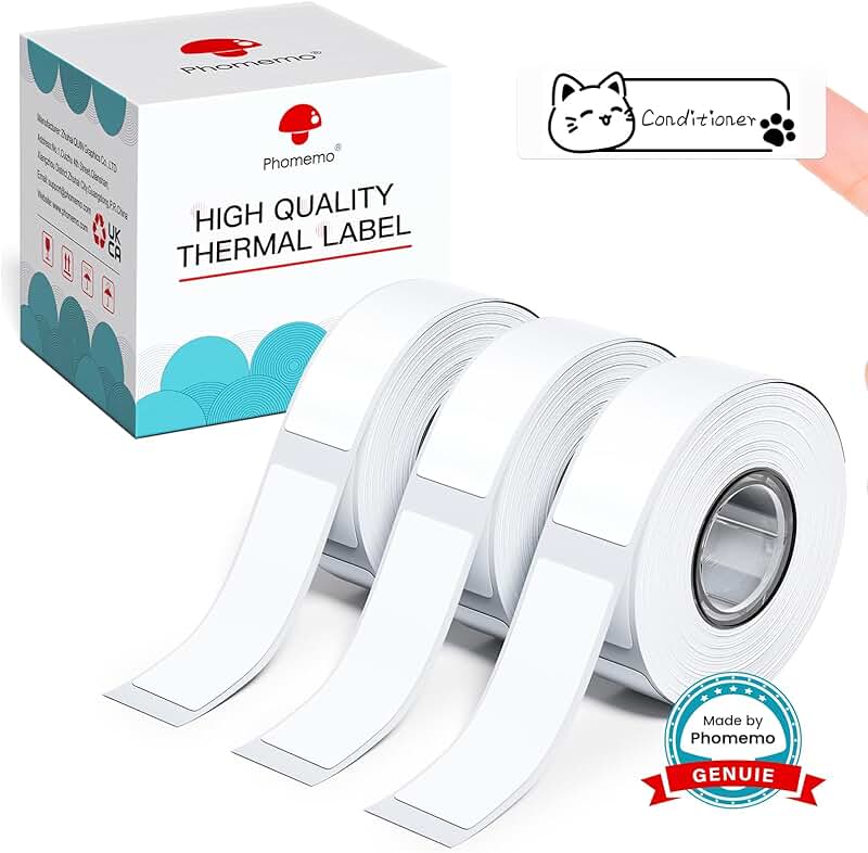 Black on White Label Tape, 12x40mm, 160 Tapes