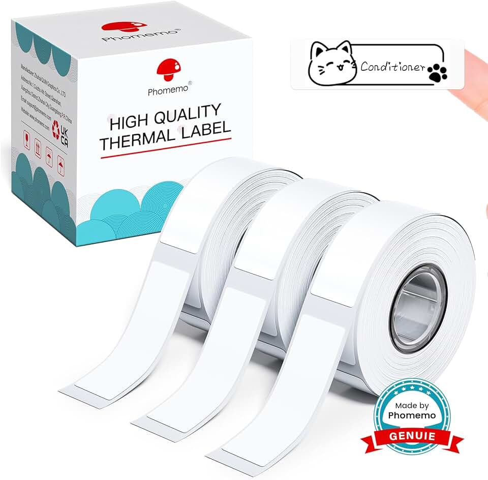 Black on White Label Tape, 12x40mm, 160 Tapes