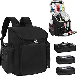 Large Capacity Hair Stylist Travel Bag with Adjustable Dividers