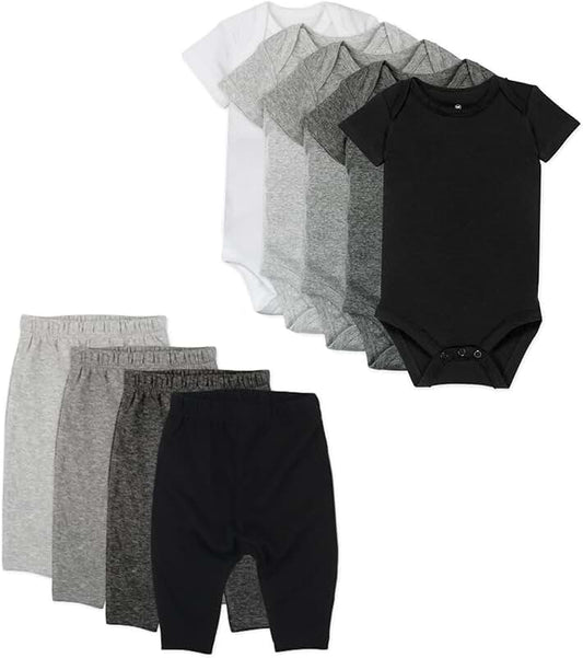 Unisex Baby Organic Cotton Bodysuit and Harem Pant Set