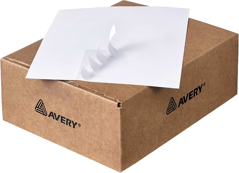 White 1" x 2-13/16" Address Labels, 16,500 Sheets