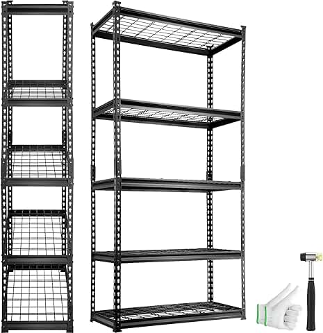 5-Tier Adjustable Heavy Duty Metal Shelving Unit