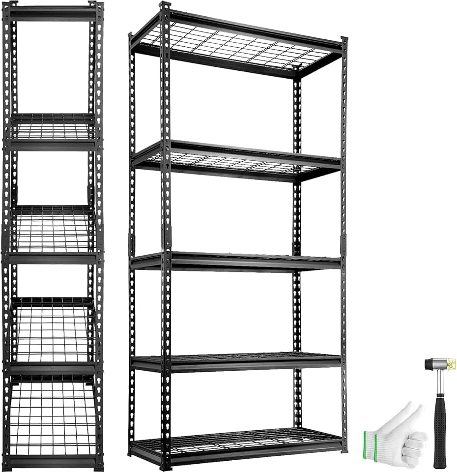 5-Tier Adjustable Heavy Duty Metal Shelving Unit
