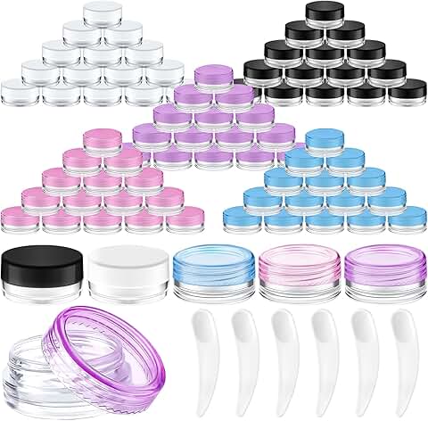 500 Sample Containers with Lids and 50 Mini Spatulas