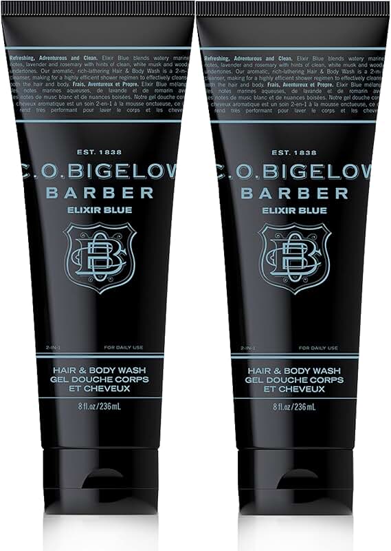 Men's Lavender and Rosemary 2-in-1 Hair and Body Wash, Pack of 2