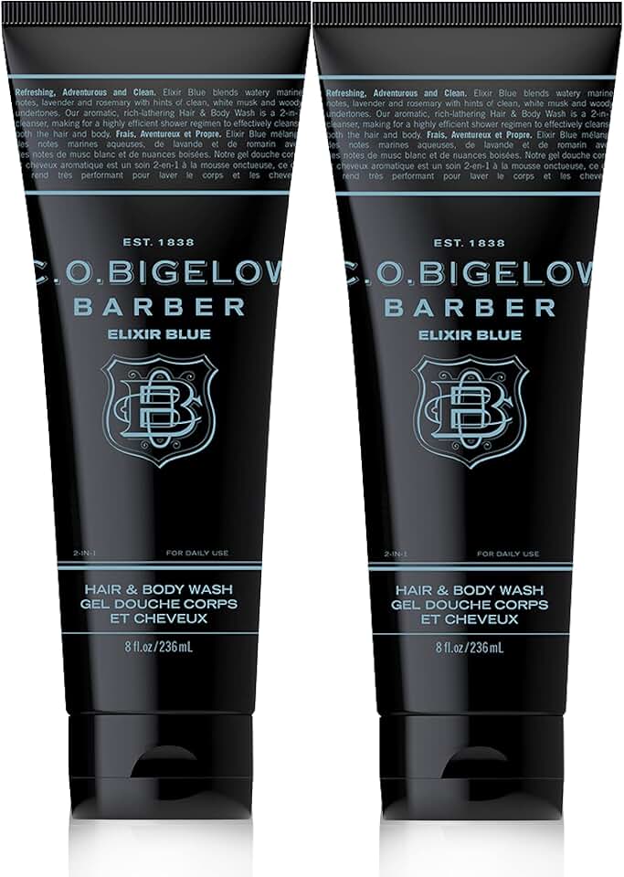 Men's Lavender and Rosemary 2-in-1 Hair and Body Wash, Pack of 2