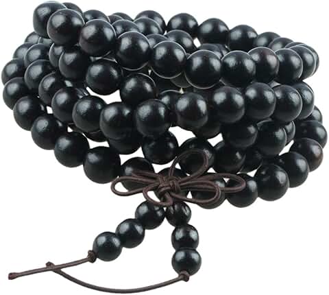 8mm Tibetan Buddhist Mala Beaded Prayer Bracelet for Women and Men