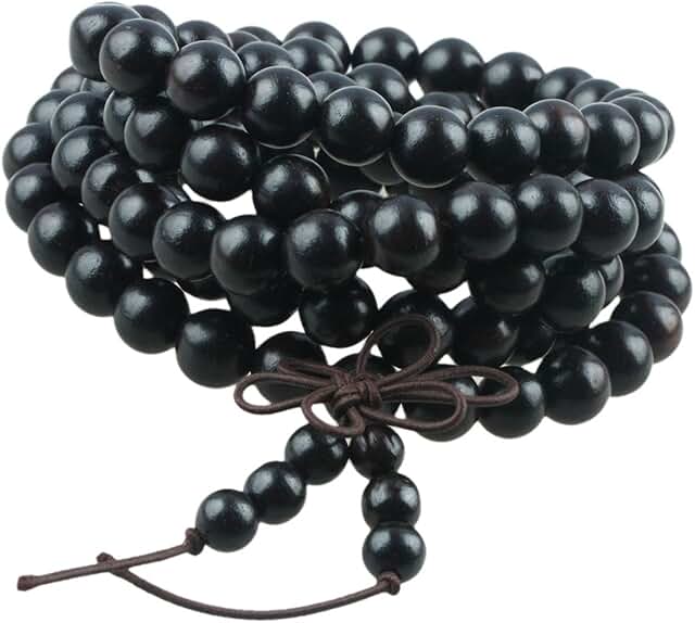 8mm Tibetan Buddhist Mala Beaded Prayer Bracelet for Women and Men
