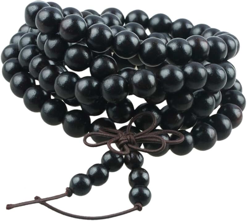 8mm Tibetan Buddhist Mala Beaded Prayer Bracelet for Women and Men