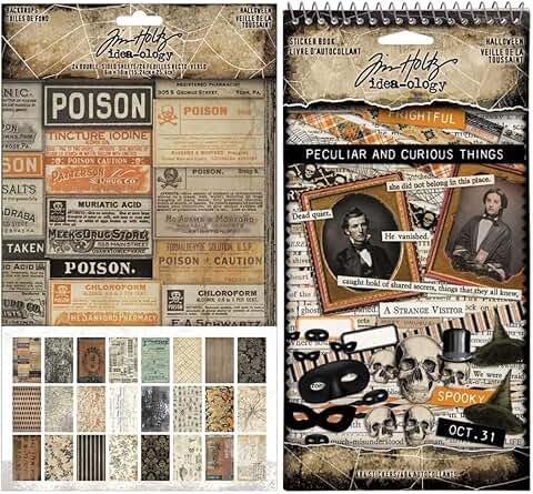 Halloween Backdrops and Curious Sticker Book Bundle