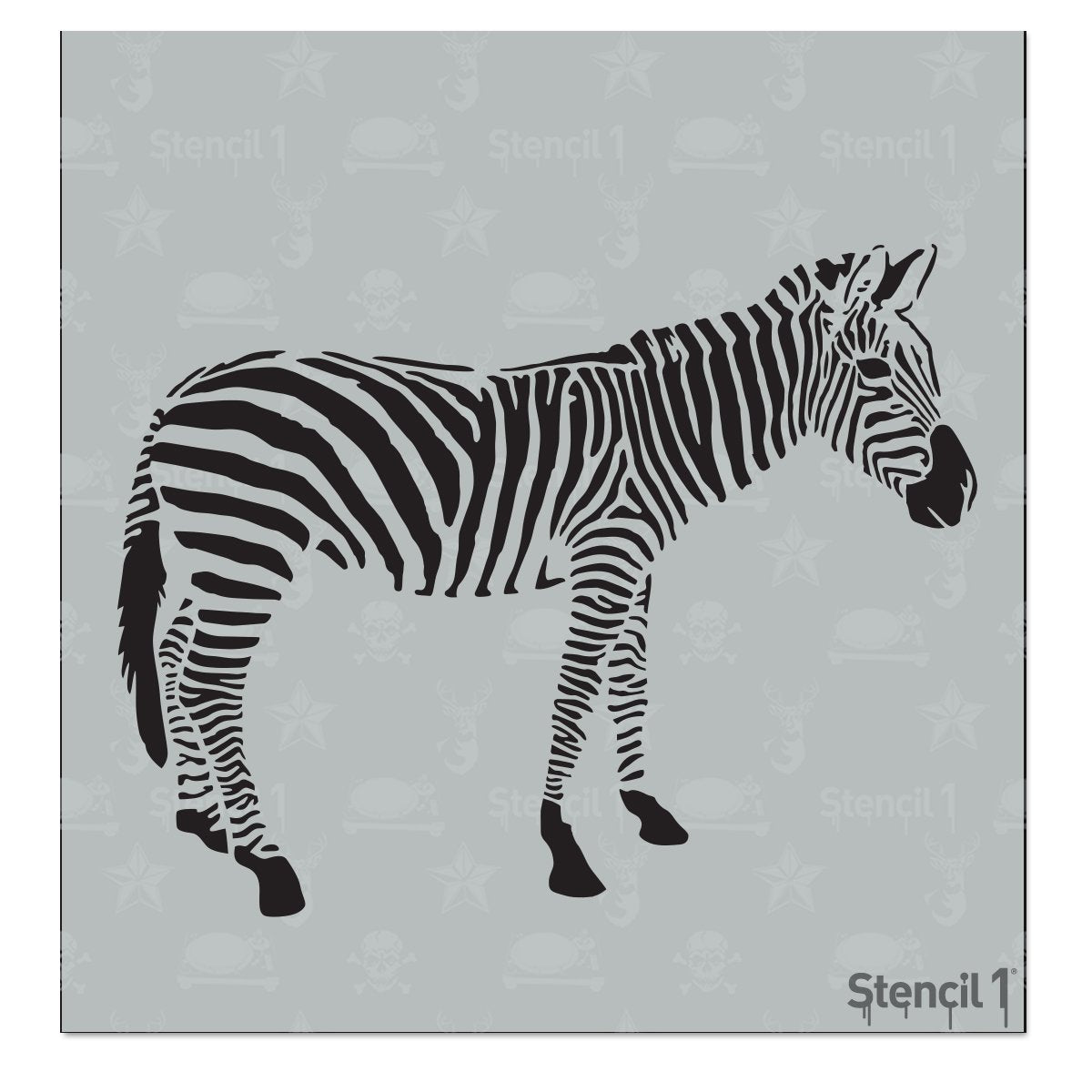 Zebra Reusable Mylar Stencil 5.75" x 6"