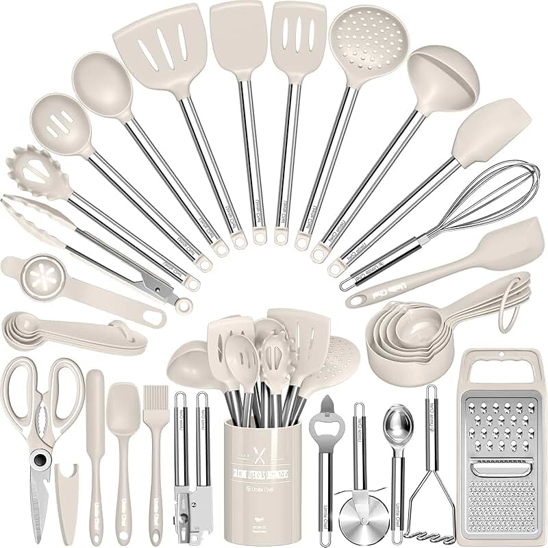 34-Piece Silicone Kitchen Utensils Set