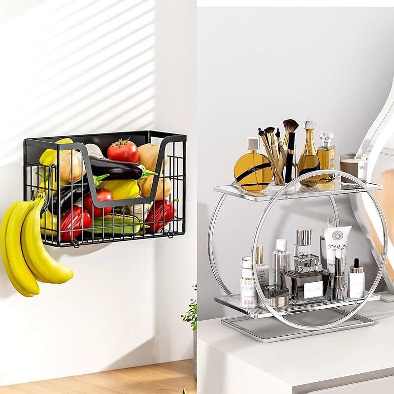 Perfume and Magnetic Shelf Organizer for Dresser