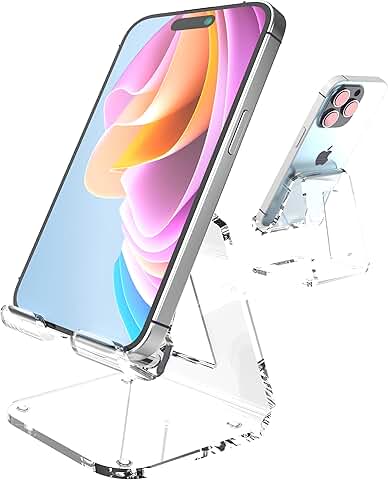 Clear acrylic phone stand for desk