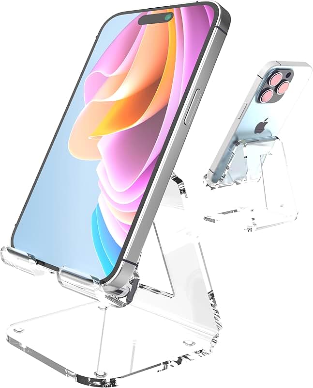 Clear acrylic phone stand for desk