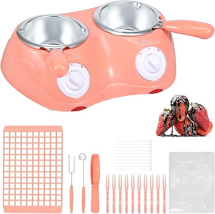 Electric chocolate melting pot with accessories