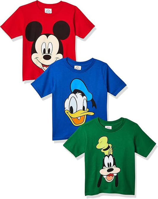 Boys' Mickey, Goofy, Donald T-Shirts Pack