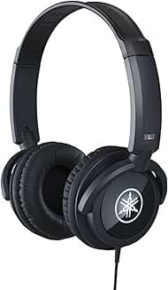 Over Ear Wired Headphones with Deep Bass in Black