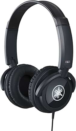 Over Ear Wired Headphones with Deep Bass in Black