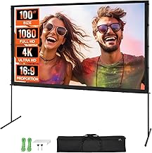 100-inch outdoor projector screen with stand