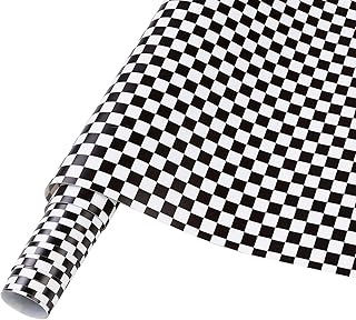 Black Checker Vinyl Roll for Mugs and Decor