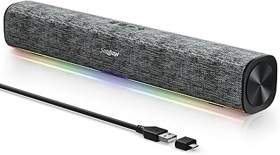 Bluetooth computer speakers with LED light and switch button