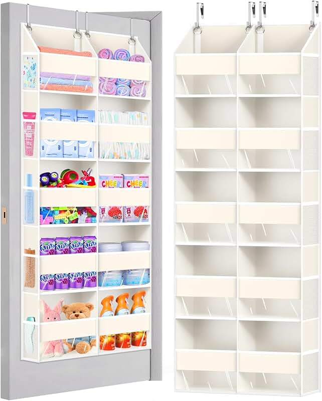 Heavy Duty 5-Tier Over Door Organizer with 20 Pockets