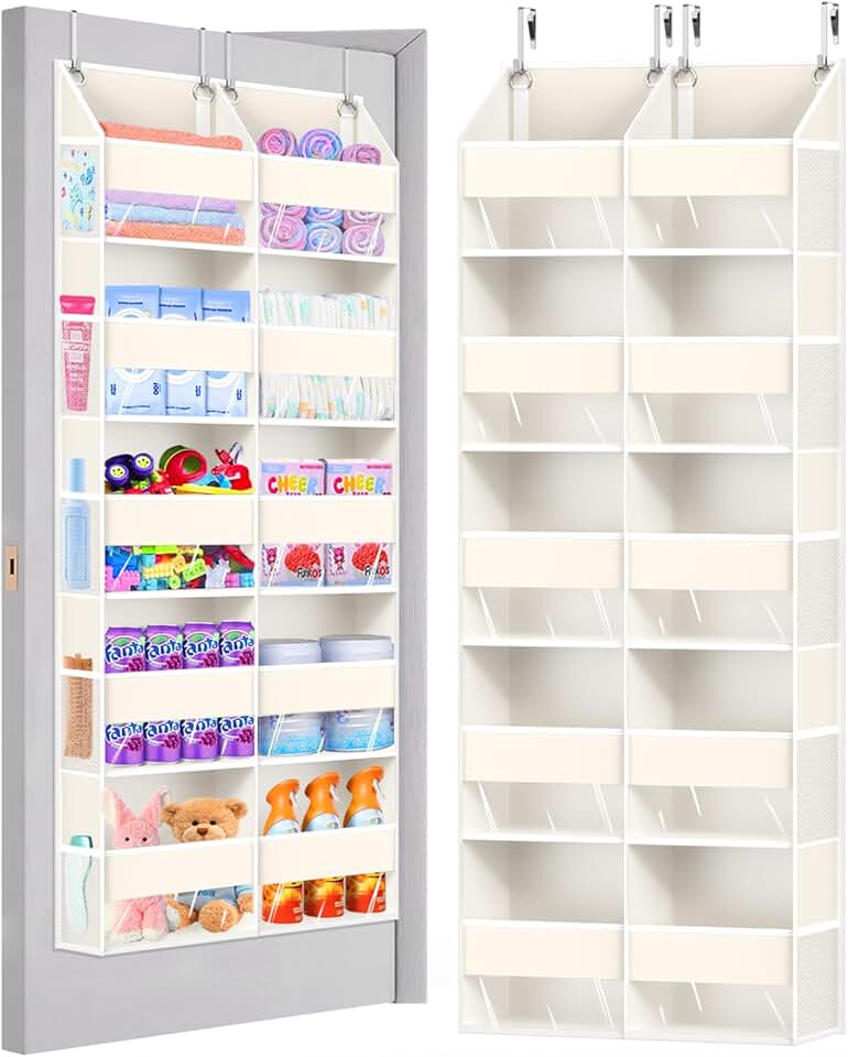 Heavy Duty 5-Tier Over Door Organizer with 20 Pockets
